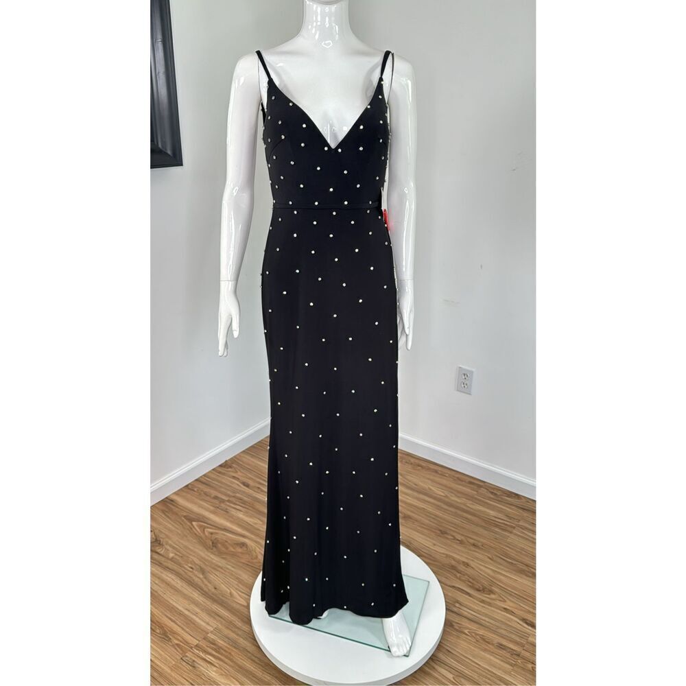 Mac Duggal 70232 Rhinestone Rhinestones Black Formal Evening Gown Dress 4 - Picture 4 of 10